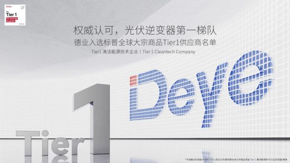 Deye was honored to be listed on the first S&P Tier 1 Clean Energy Technology Enterprise List 